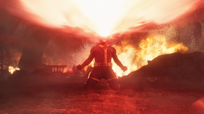 James Marsden as Cyclops blasting his laser eyes in Avengers: Doomsday