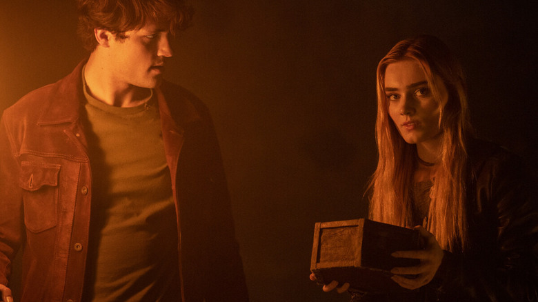 Meg Donnelly and Drake Rodger in The Winchesters
