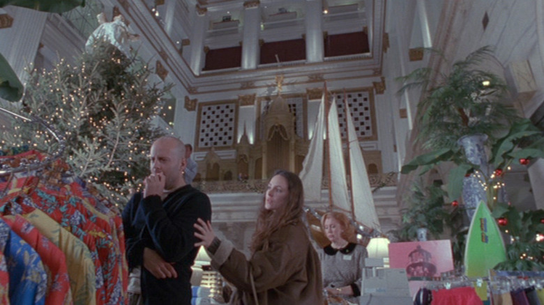 People shopping at a clothing store