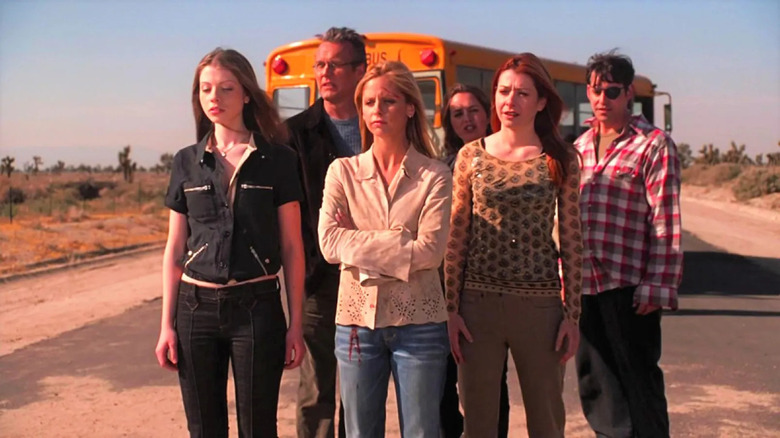 Michelle Trachtenberg, Anthony Stewart Head, Sarah Michelle Gellar, Elizabeth Dushku, Alyson Hannigan, and Nicholas Brendon in Buffy the Vampire Slayer