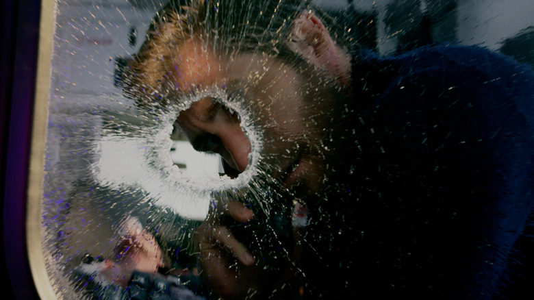 Ambulance broken glass