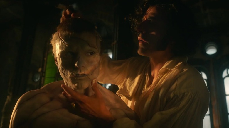 Frankenstein (2025) - Victor cutting the Creature's hair