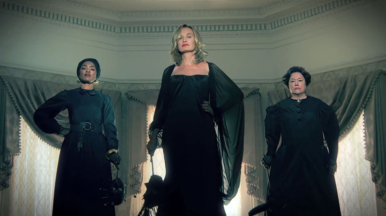 Angela Bassett, Jessica Lange, and Kathy Bates in American Horror Story