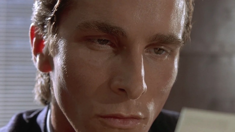 Bateman is jealous and in awe of Paul Allen's business card in American Psycho