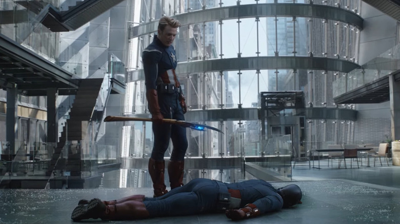 Avengers: Endgame, Captain America with his younger self