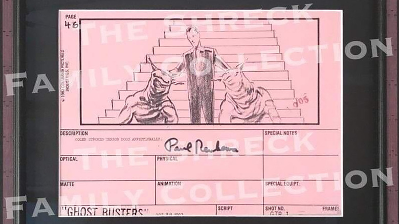 Paul Reubens Ghostbusters Storyboard