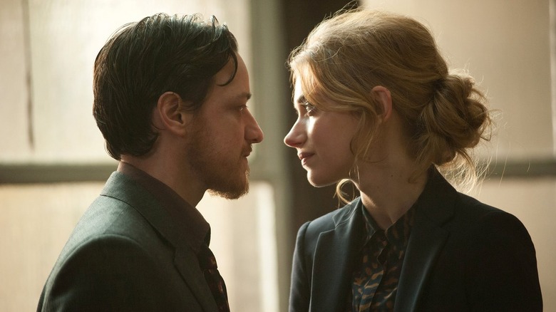 Bruce Robertson confronting Amanda Drummond in Filth