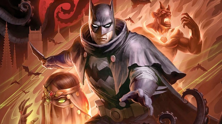 Batman: The Doom That Came To Gotham Poster showing Batman, Talia al Ghul, and Etrigan