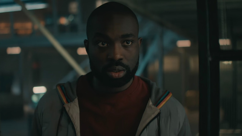 George (Paapa Essiedu) in a dark room on The Lazarus Project