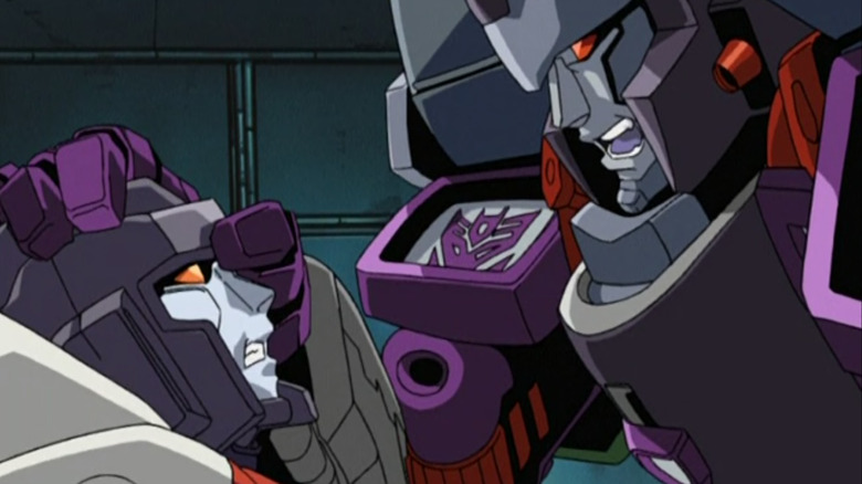 Transformers: Armada - Megatron throttling Starscream's hea