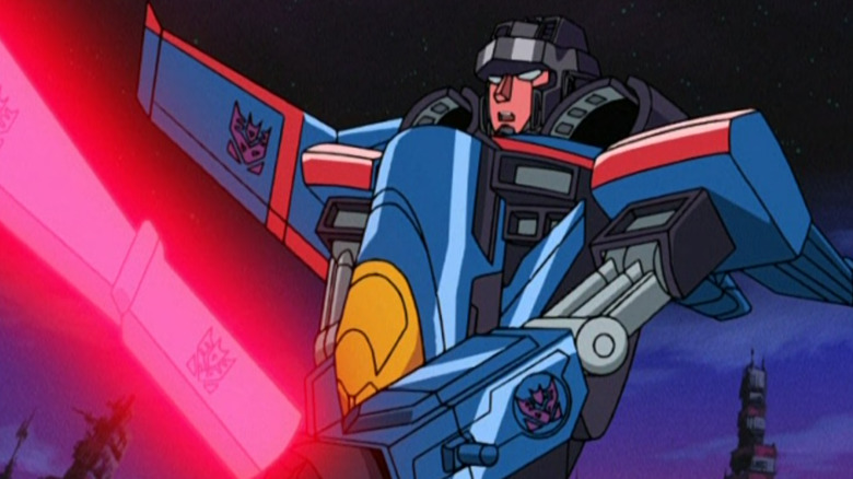 Transformers: Armada, "Cramp" - Starscream holding his red glowing sword