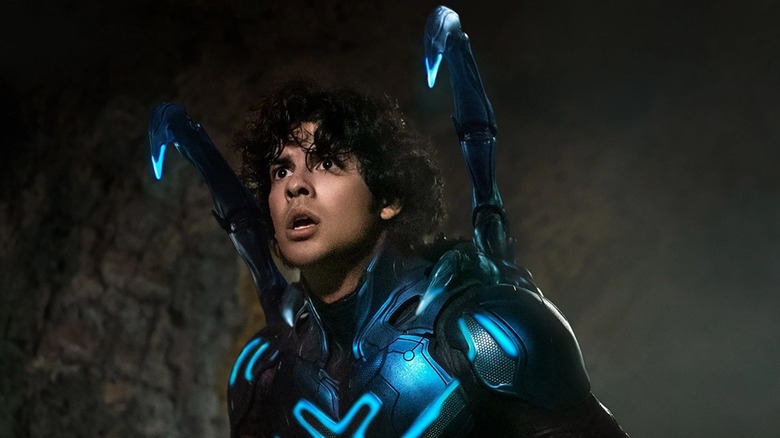 Xolo Maridueña is suited up as the Blue Beetle