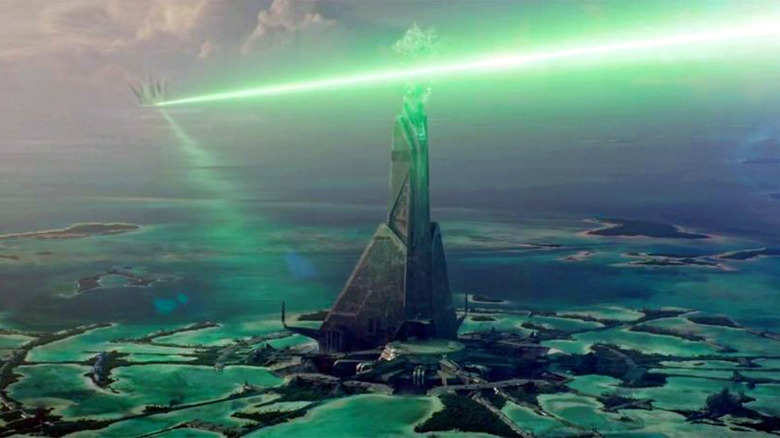 The Citadel Tower on Scarif is destroyed by the Death Star