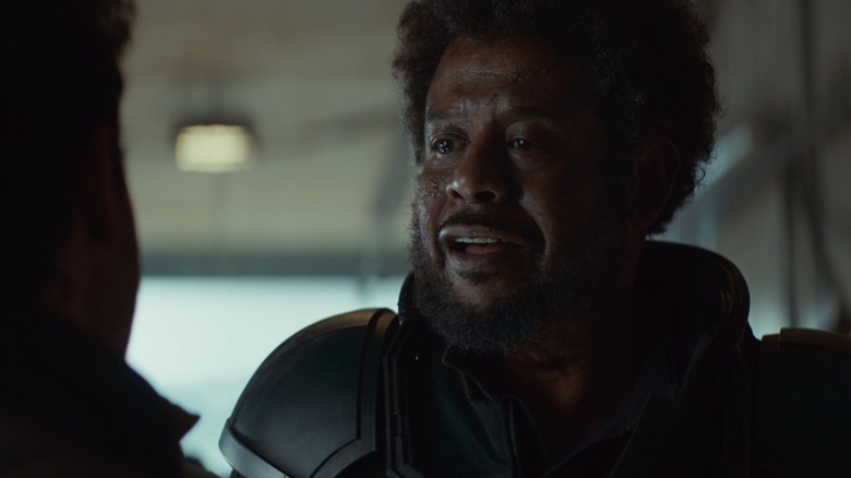 Saw Gerrera speaks to Wilmon in Season 2 of Andor