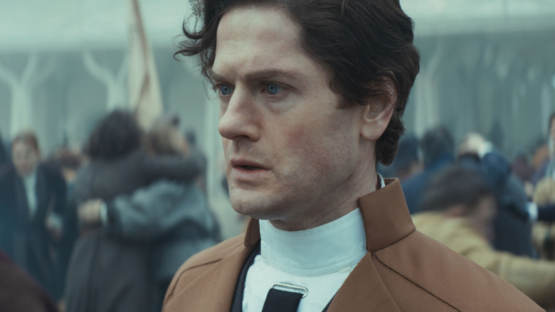 Syril Karn has a big dumb look of bewilderment on his weasel face in Andor