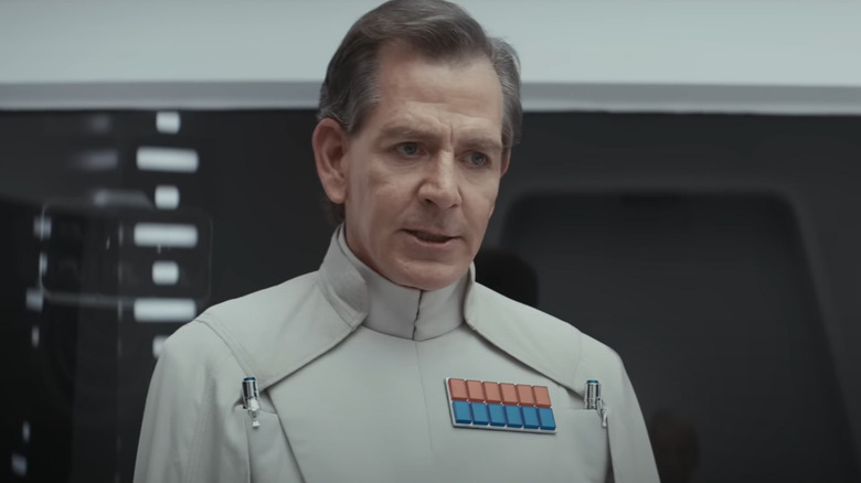 Orson Krennic looking stern in hi Imperial uniform in Andor