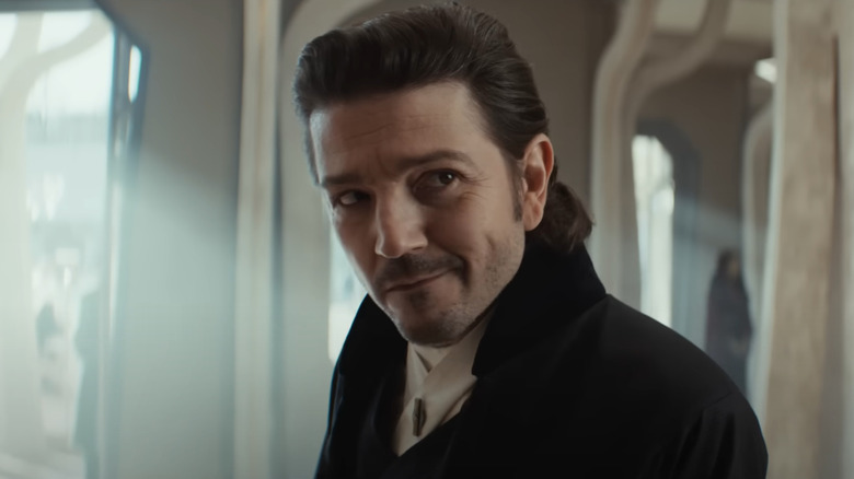 Diego Luna as Cassian Andor smirking in Andor