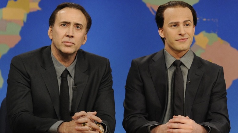 Nicolas Cage and Andy Samberg on Saturday Night Live