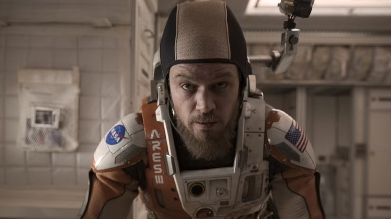 Mark Watney with a beard in The Martian