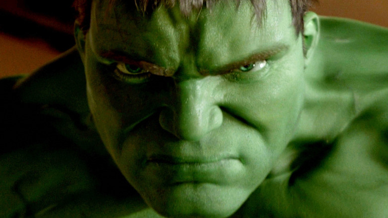 The Incredible Hulk glaring in Hulk (2003)