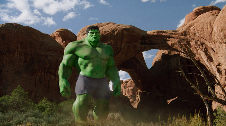 The Incredible Hulk standing in the desert in Hulk (2003)