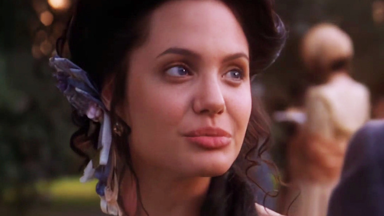 Angelina Jolie's Georgia Lawshe Woods is seen in closeup as she looks across frame in True Women