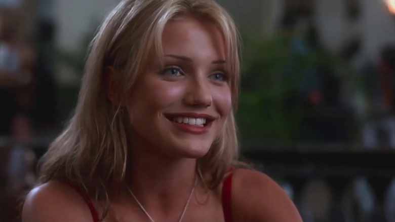 Cameron Diaz at the bank as Tina Carlyle in The Mask
