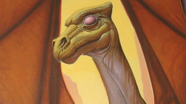 A dragon from the cover of The Chronicles of Pern: First Fall