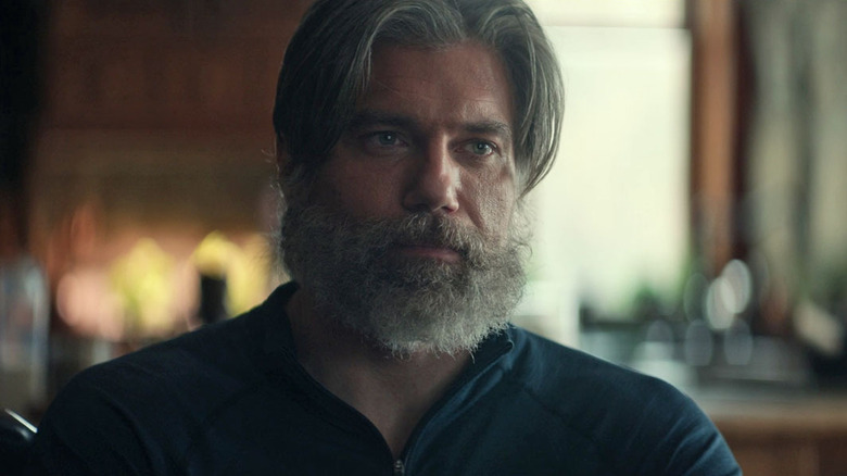 Anson Mount as Christopher Pike with a beard in Star Trek: Strange New Worlds