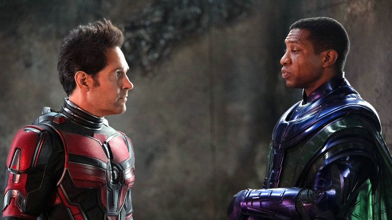 Jonathan Majors and Paul Rudd in Ant-Man and the Wasp: Quantumania