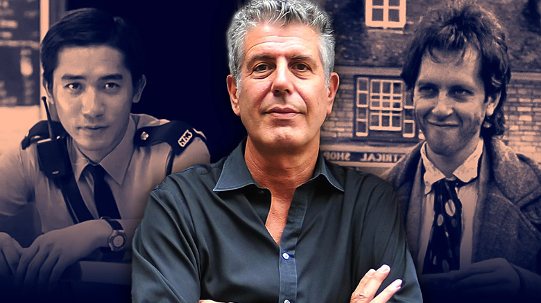 Cop 663 (Tony Leung Chiu-wai) from Chungking Express, Anthony Bourdain from No Reservations, and Withnail (Richard E. Grant) from Withnail and I