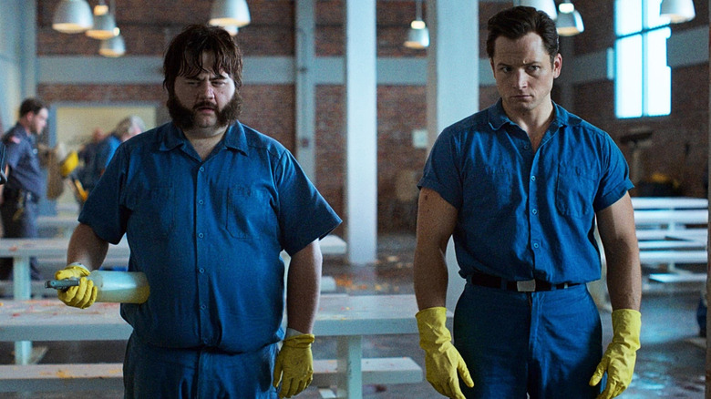 Larry and Jimmy getting rady to clean in. Black Bird