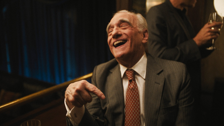 Martin Scorsese laughs hysterically in The Studio