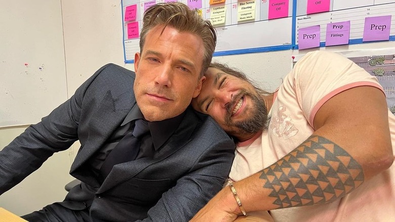 Ben Affleck and Jason Momoa BTS 