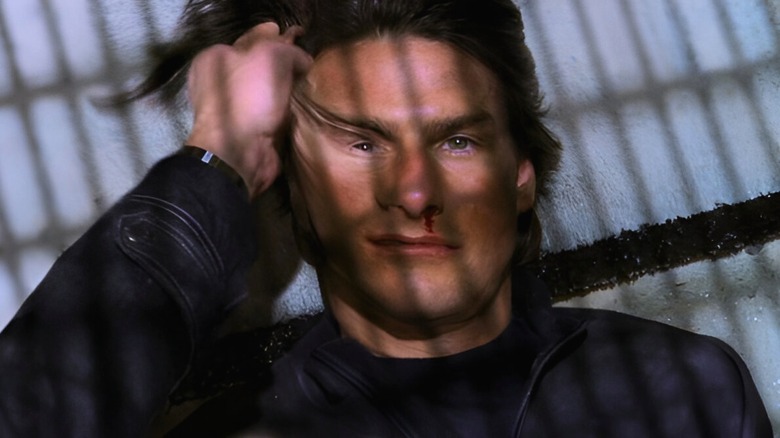 A thug wearing Ethan Hunt's face is killed in Mission: Impossible 2