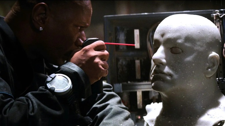 Luther creates a target's latex mask in Mission: Impossible 3