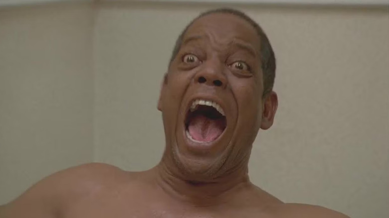 Sidney screaming in The Strange Thing About the Johnsons.