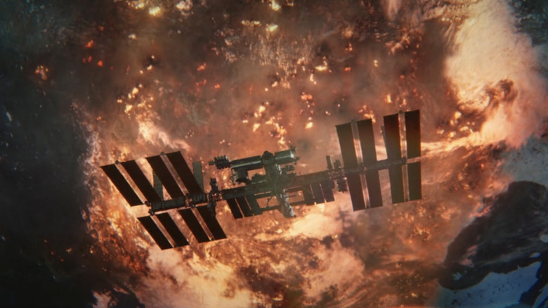 The International Space Station floats over a nuclear war ravaged Earth in I.S.S.
