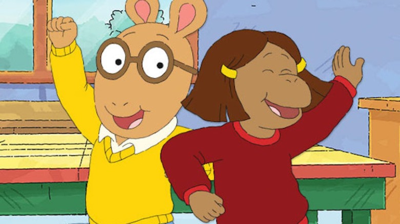 Arthur and Francine cheering