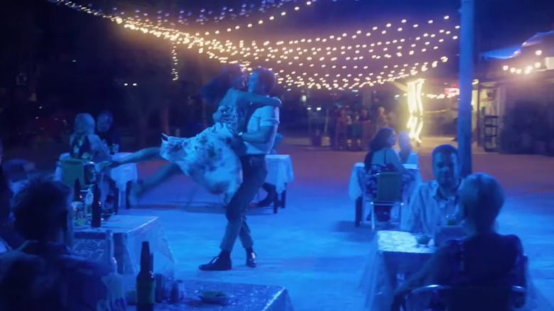 Monica Barbaro and Diego Boneta in At Midnight