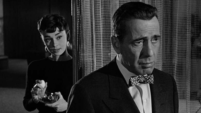 Humphrey Bogart and Audrey Hepburn in Sabrina