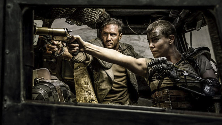 Charlize Theron and Tom Hardy in Mad Max: Fury Road