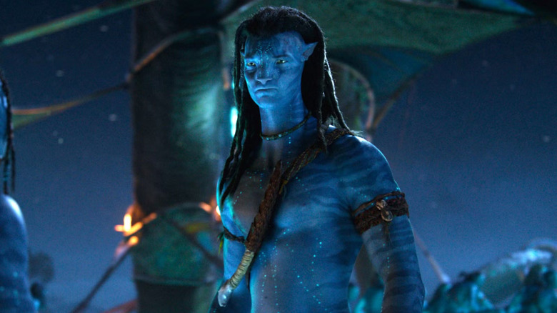 Jake Sully aboard a Windtrader vessel in Avatar: Fire and Ash