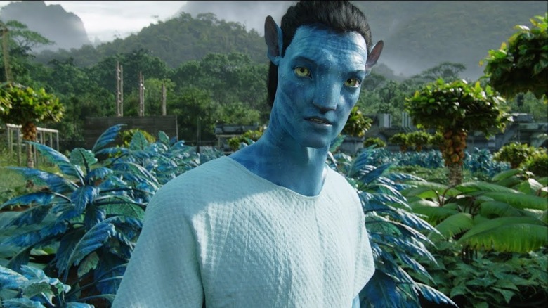 Avatar jake wearing hospital gown outside