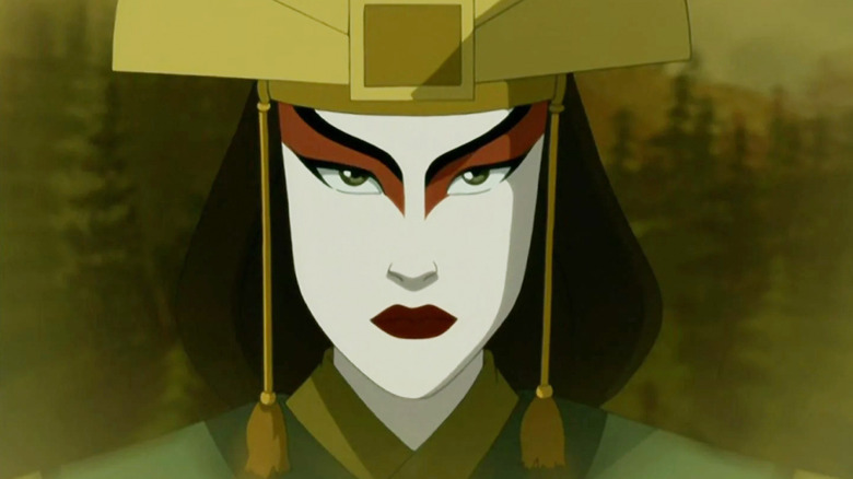 Avatar Kyoshi looking stern in Avatar: The Last Airbender
