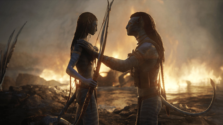 Neytiri and Jake in Avatar: The Way of Water