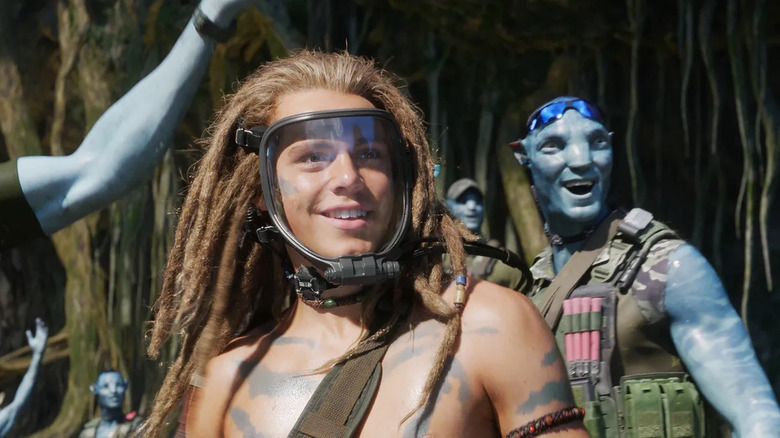 Avatar the way of water spider smiling