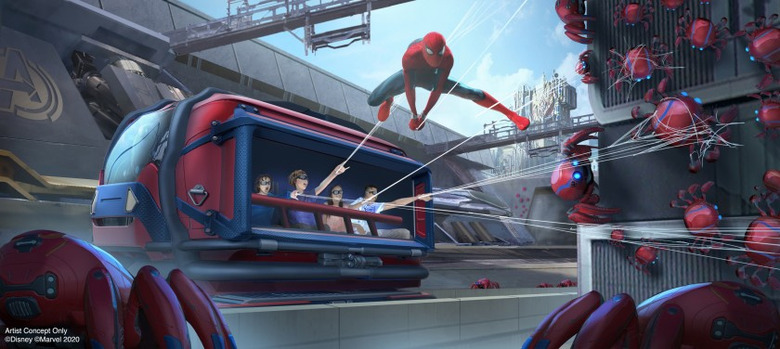 Avengers Campus Details - Web Slingers Spider-Man Ride
