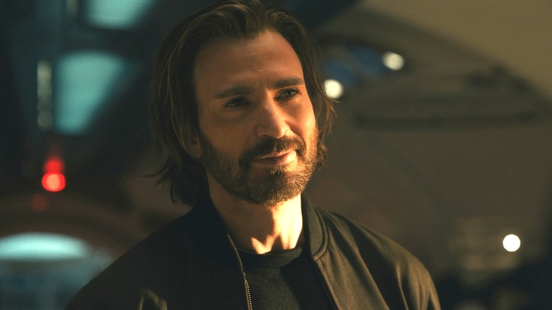 Chris Evans as Steve Rogers smirking in Avengers: Doomsday