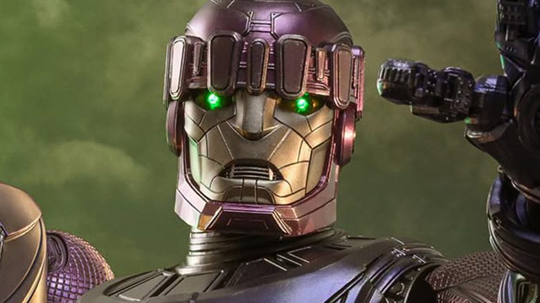 The face of a Sentinel is seen in closeup in an image from Hot Toys